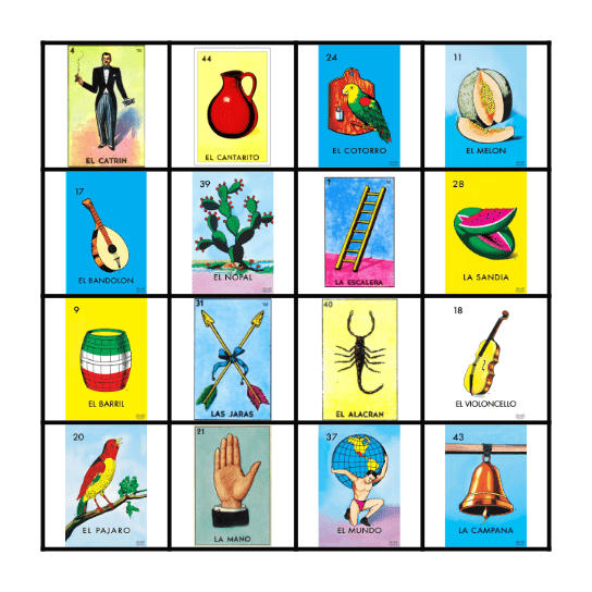 Loteria Bingo Card