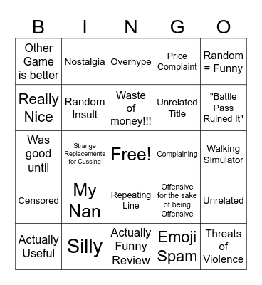 Review Bingo Card