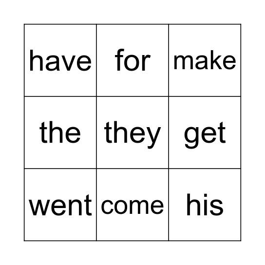 Kākano 3 & Octopus Sight Words Bingo Card