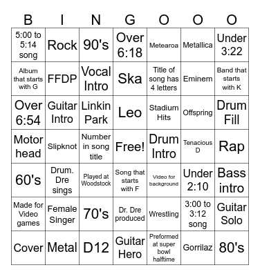 Wow Bingo Card