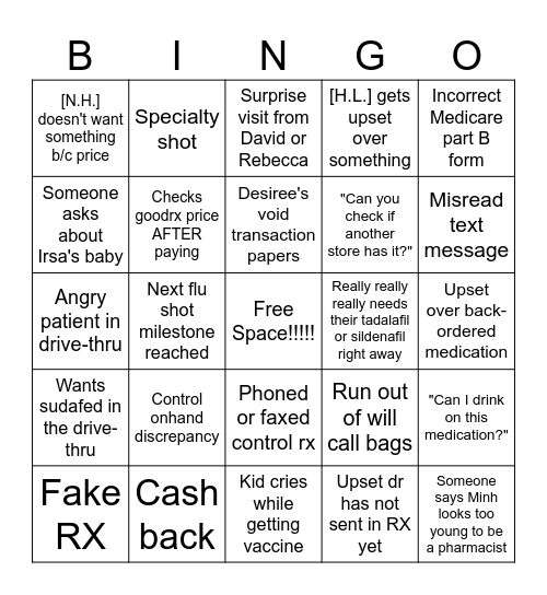 2963 Bingo Card