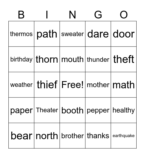 DS Artic Bingo Card