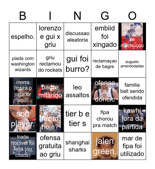 SLAM DUNKERS Bingo Card