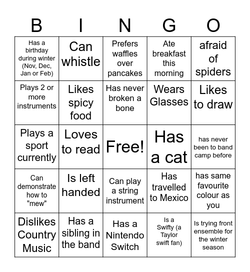 Windline Bingo Card