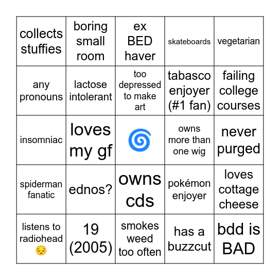 How Similar are we :3 Bingo Card