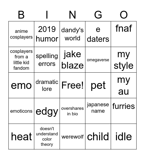 gacha online bingo Card