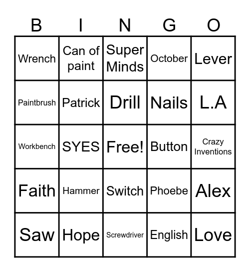 VOCAB BINGO Card
