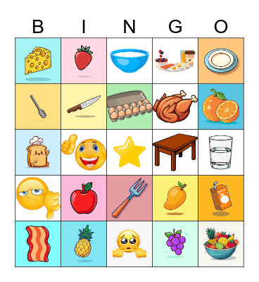 Vamos a Comer Bingo Card