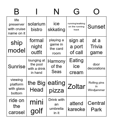 I Love it When We Bingo Card
