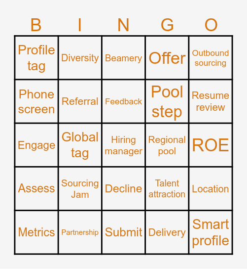 TA Halloween Bingo Card