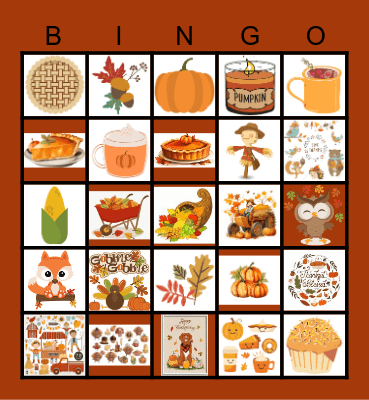 THANKGIVING BINGO Card