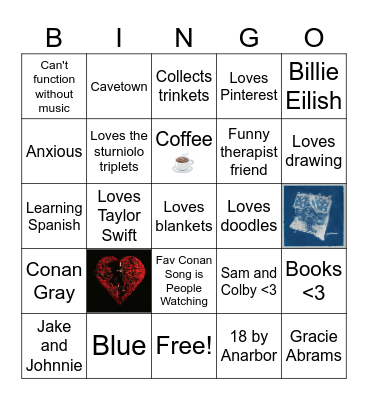 Me Bingo Card