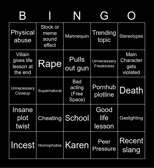 tomorrows teachings bingo Card