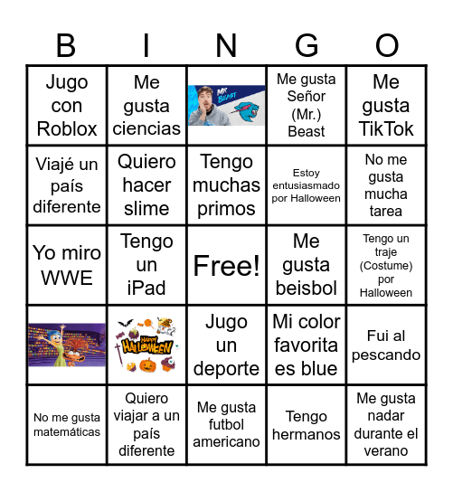 Bingo! Bingo Card