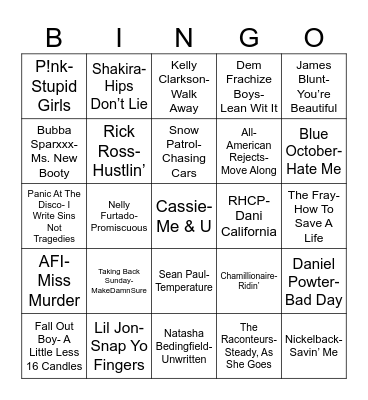 Radio Bingo Charts 6-6-6 Bingo Card