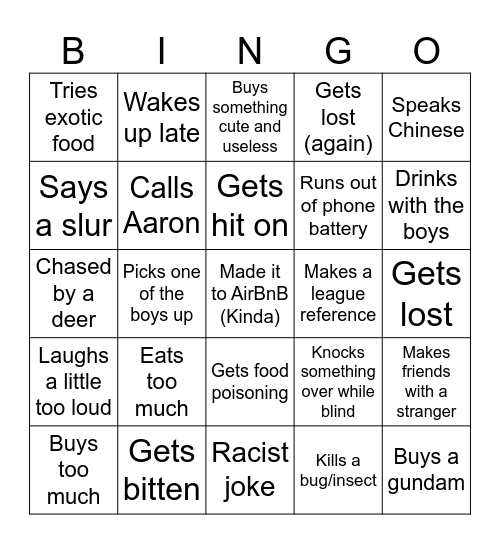 ELAINE Bingo Card