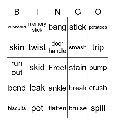 Everday Minor Problems Bingo Card