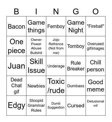 Mike Bingo Card Bingo Card