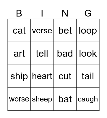 BINGO Card