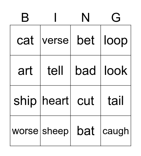 BINGO Card