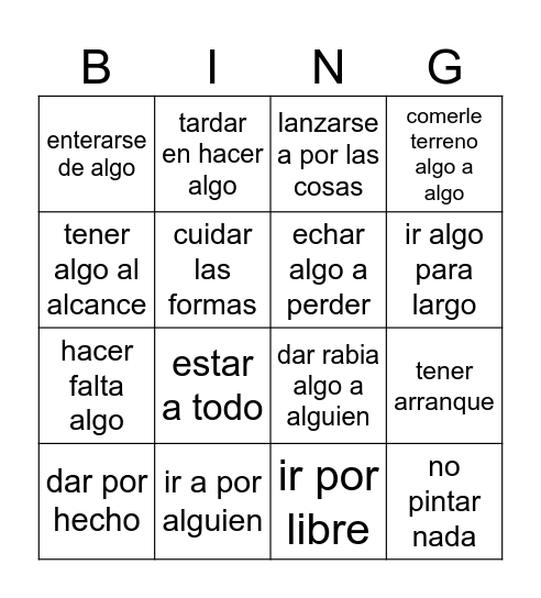 LA MAYORÍA DE EDAD Bingo Card