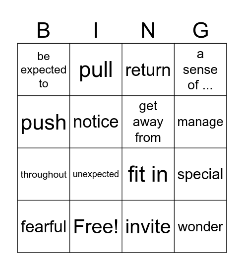 周报P2 Bingo Card