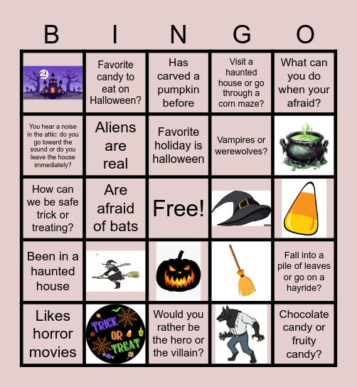 Spooky Bingo Card