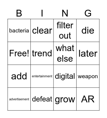 Future of Fun Bingo Card