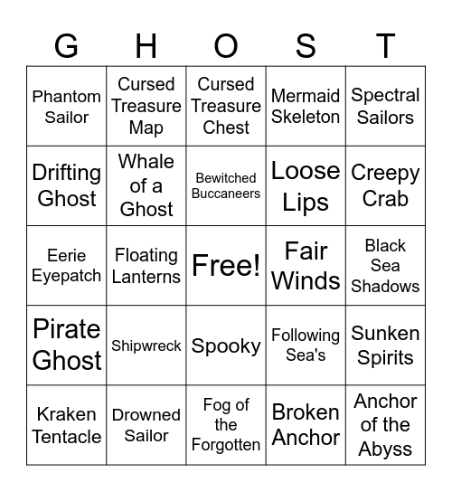 Hallo-Weengo Bingo Card