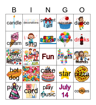 Birthday Bingo Card