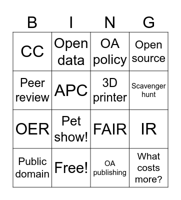 Open Bingo Card