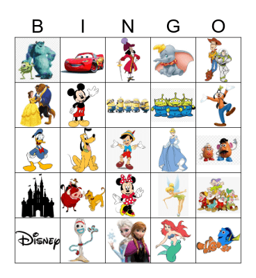 Disney Bingo Card