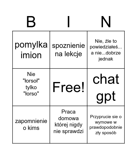 ang27 Bingo Card