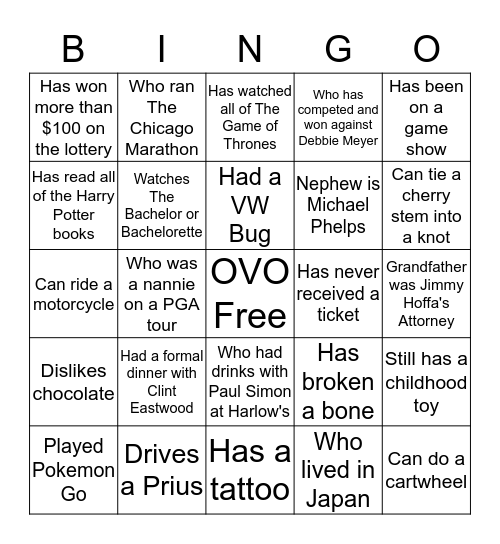 Staff BINGO 2 Bingo Card