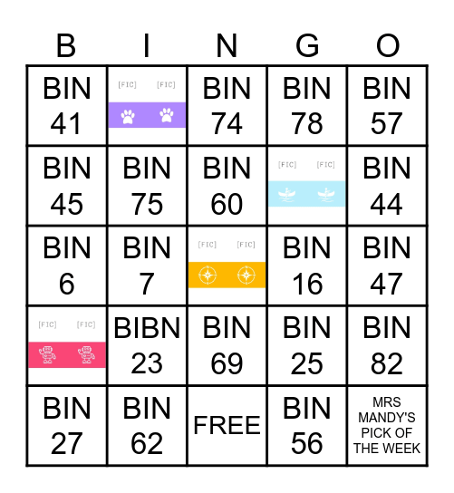 Library Booko Bingo Card