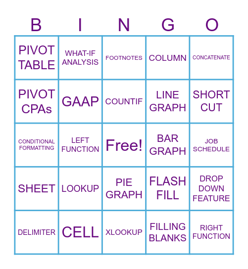 Excel Bingo Card