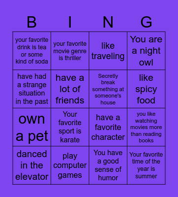 Bingo Card