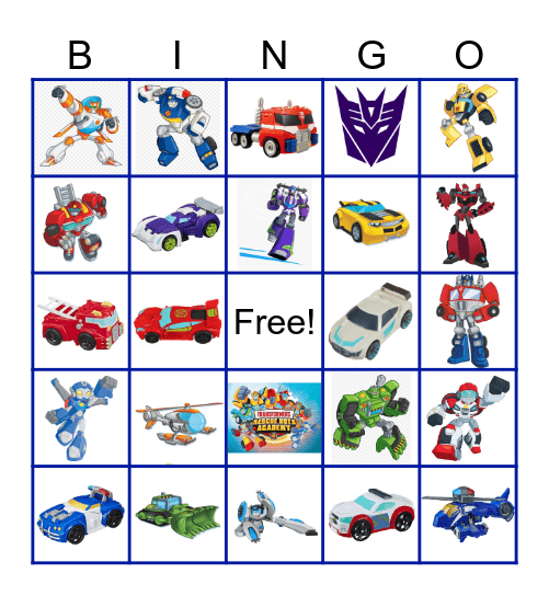 Transformers Bingo Card