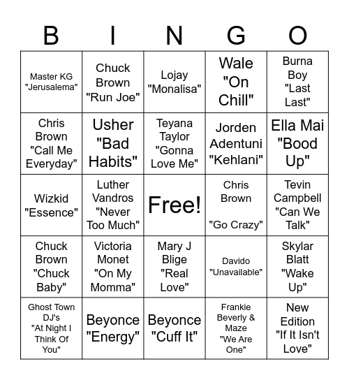 Mix BINGO Card