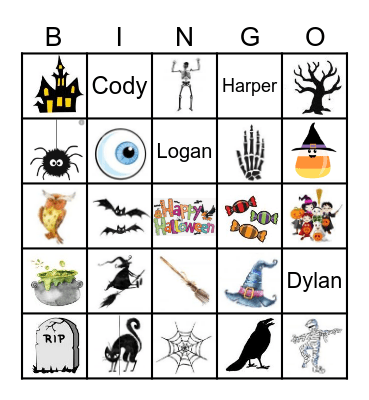 Halloween Bingo Card