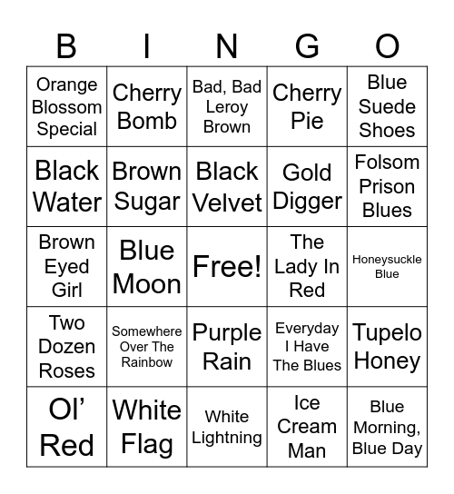 COLOR MY WORLD MUSIC Bingo Card