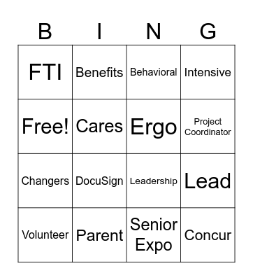 FSA Bingo Card