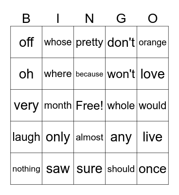 66 Bingo Card