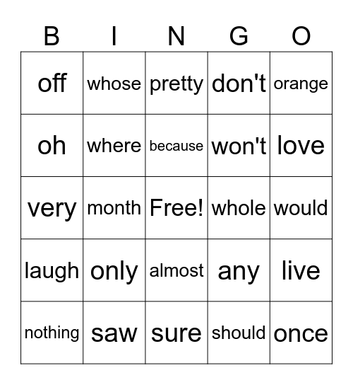 66 Bingo Card