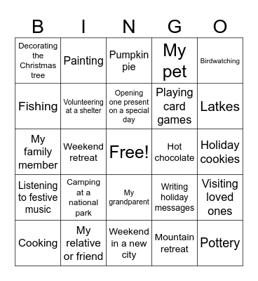 Region 5 Holiday Bingo Card