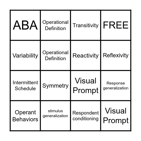 Terms BINGO 2 Bingo Card