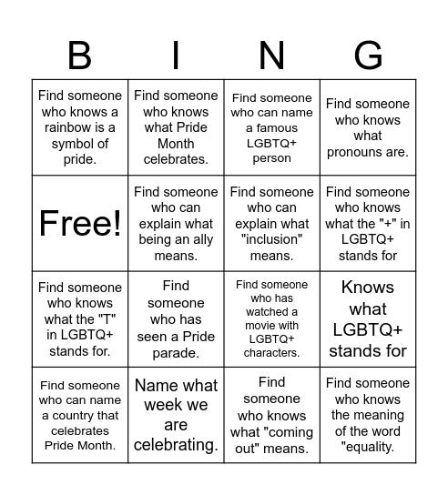 Find some one who can... Bingo Card