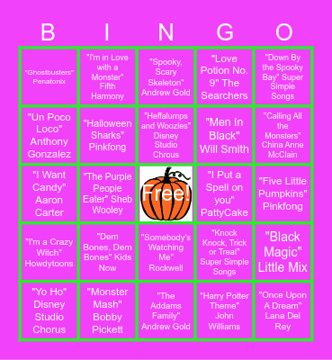 Halloween Bingo Card