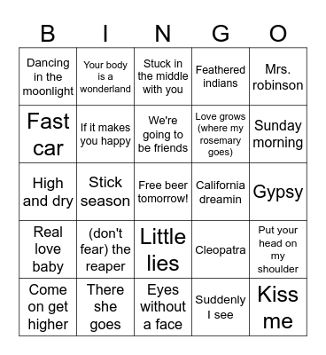 Fall Vibes Bingo Card