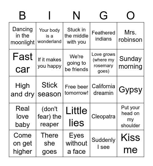 Fall Vibes Bingo Card